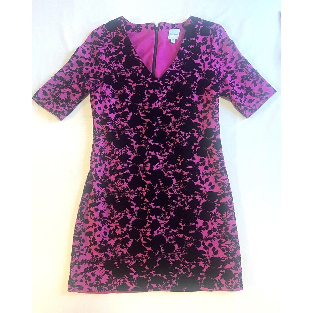 Plenty Tracy Reese Anthropologie Mini Cocktail Dress Sz 2 Romantic Velvet Glam